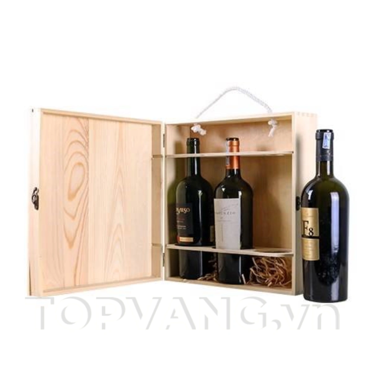Hộp Gỗ Đựng Rượu Vang 3 Chai Nguyên Khối Topvang.vn 2 Hop Go Dung Ruou Vang 3 Chai Nguyen Khoi Topvang.vn 2